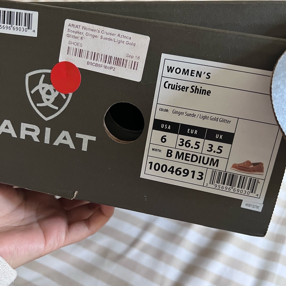 Ariat Women's Cruiser Shine Sneakers - Ginger Suede and Gold